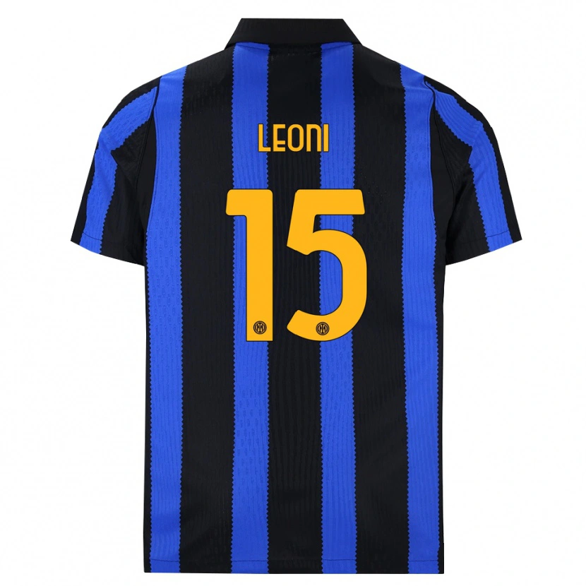 Danxen Barn Luca Leoni #15 Svart Blå Gul Hemmatröja Matchtröjor 2026/27 Tröjor T-Tröja