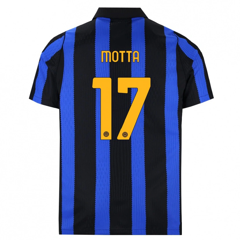 Danxen Barn Matteo Motta #17 Svart Blå Gul Hemmatröja Matchtröjor 2026/27 Tröjor T-Tröja