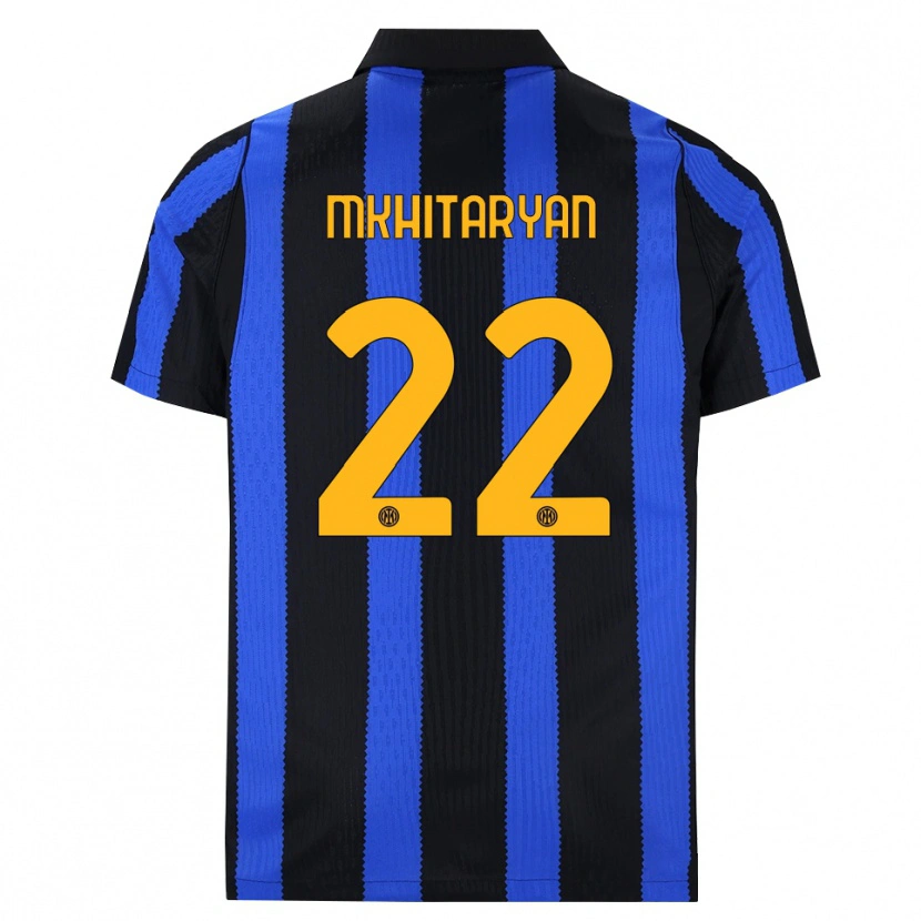 Danxen Barn Henrikh Mkhitaryan #22 Svart Blå Gul Hemmatröja Matchtröjor 2026/27 Tröjor T-Tröja