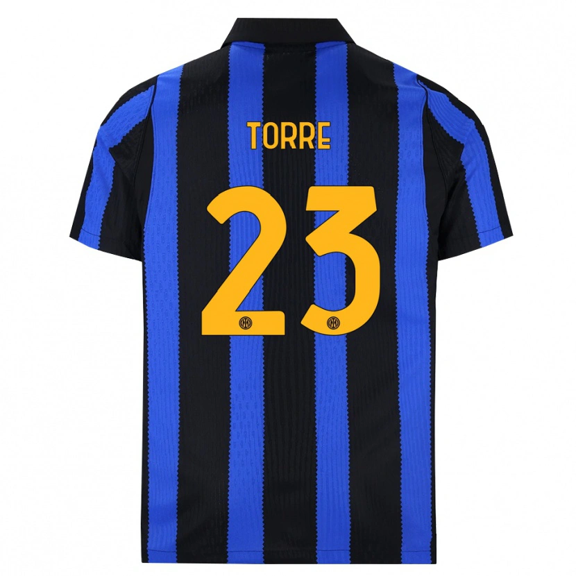 Danxen Barn Pietro La Torre #23 Svart Blå Gul Hemmatröja Matchtröjor 2026/27 Tröjor T-Tröja