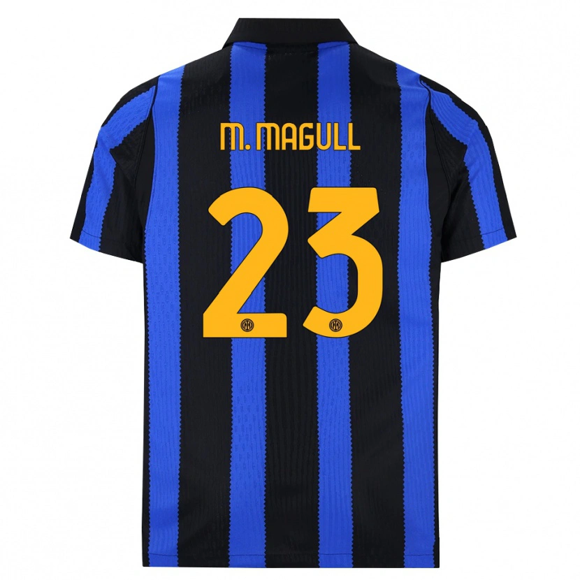 Danxen Barn Lina Maria Magull #23 Svart Blå Gul Hemmatröja Matchtröjor 2026/27 Tröjor T-Tröja