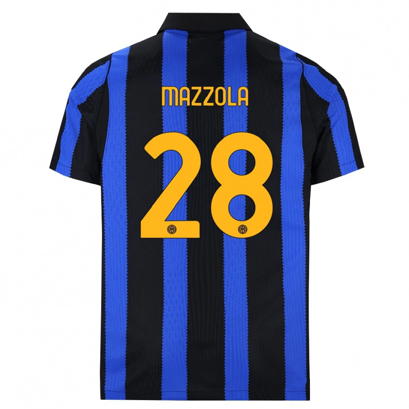 Danxen Barn Giuseppe Mazzola #28 Svart Blå Gul Hemmatröja Matchtröjor 2026/27 Tröjor T-Tröja
