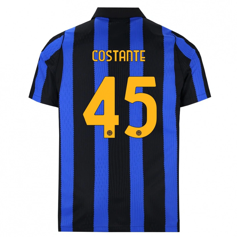 Danxen Barn Umberto Costante #45 Svart Blå Gul Hemmatröja Matchtröjor 2026/27 Tröjor T-Tröja