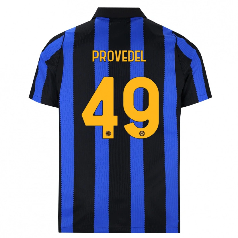 Danxen Barn Ivan Provedel #49 Svart Blå Gul Hemmatröja Matchtröjor 2026/27 Tröjor T-Tröja