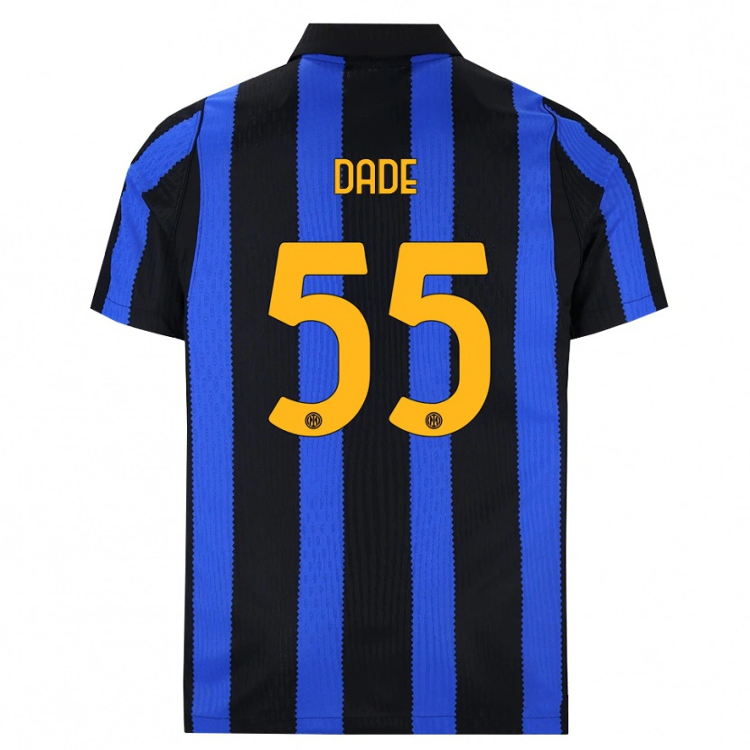 Danxen Barn Emmanuel Dade #55 Svart Blå Gul Hemmatröja Matchtröjor 2026/27 Tröjor T-Tröja