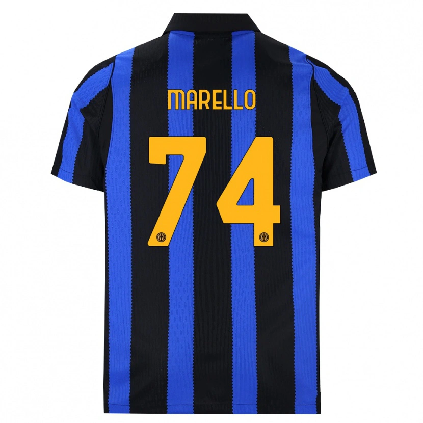 Danxen Barn Mattia Marello #74 Svart Blå Gul Hemmatröja Matchtröjor 2026/27 Tröjor T-Tröja