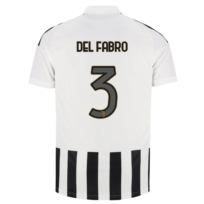 Danxen Barn Jacopo Del Fabro #3 Svart Vit Brun Hemmatröja Matchtröjor 2026/27 Tröjor T-Tröja