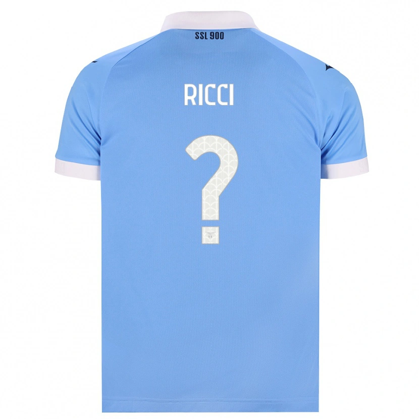 Danxen Barn Gianmarco Ricci #0 Himmelblå Svart Vit Hemmatröja Matchtröjor 2026/27 Tröjor T-Tröja