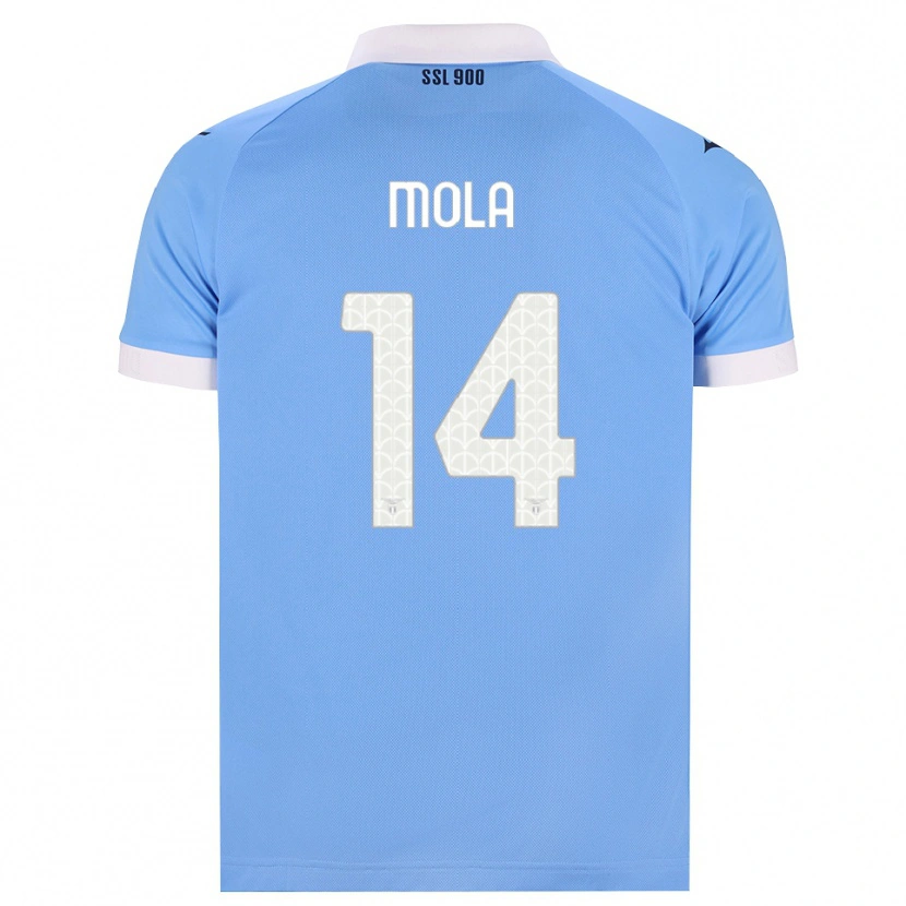 Danxen Barn Tommaso Mola #14 Himmelblå Svart Vit Hemmatröja Matchtröjor 2026/27 Tröjor T-Tröja