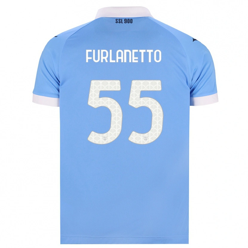 Danxen Barn Alessio Furlanetto #55 Himmelblå Svart Vit Hemmatröja Matchtröjor 2026/27 Tröjor T-Tröja
