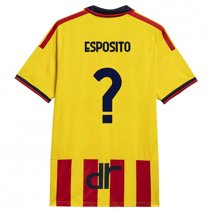 Danxen Barn Sebastian Esposito #0 Gul Röd Hemmatröja Matchtröjor 2026/27 Tröjor T-Tröja