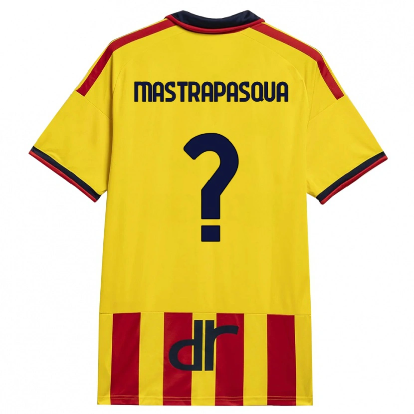 Danxen Barn Tommaso Mastrapasqua #0 Gul Röd Hemmatröja Matchtröjor 2026/27 Tröjor T-Tröja