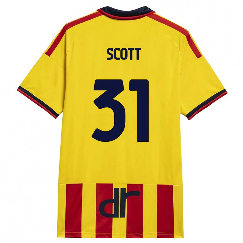 Danxen Barn Elijah Scott #31 Gul Röd Hemmatröja Matchtröjor 2026/27 Tröjor T-Tröja