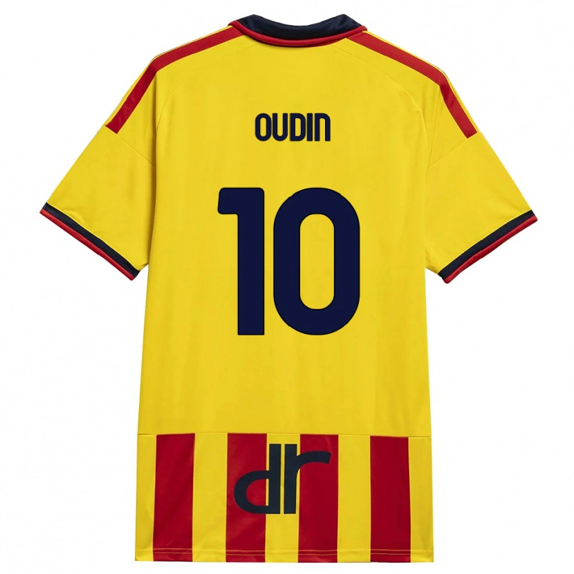 Danxen Barn Rémi Oudin #10 Gul Röd Hemmatröja Matchtröjor 2026/27 Tröjor T-Tröja