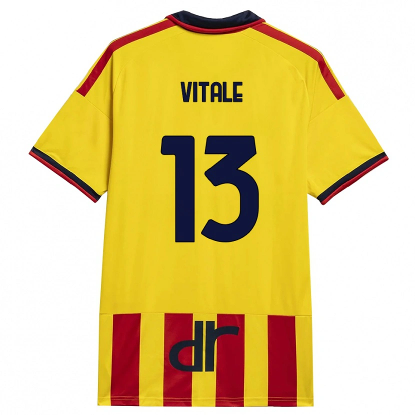 Danxen Barn Leonardo Vitale #13 Gul Röd Hemmatröja Matchtröjor 2026/27 Tröjor T-Tröja