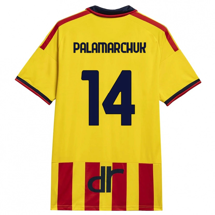 Danxen Barn Cristiano Palamarchuk #14 Gul Röd Hemmatröja Matchtröjor 2026/27 Tröjor T-Tröja