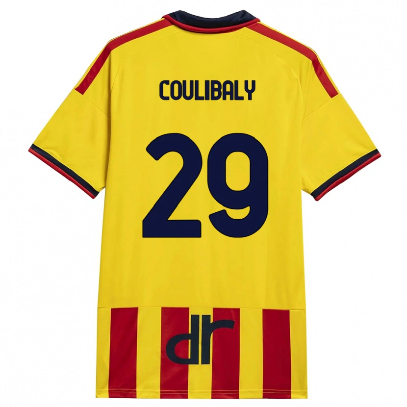 Danxen Barn Lassana Coulibaly #29 Gul Röd Hemmatröja Matchtröjor 2026/27 Tröjor T-Tröja