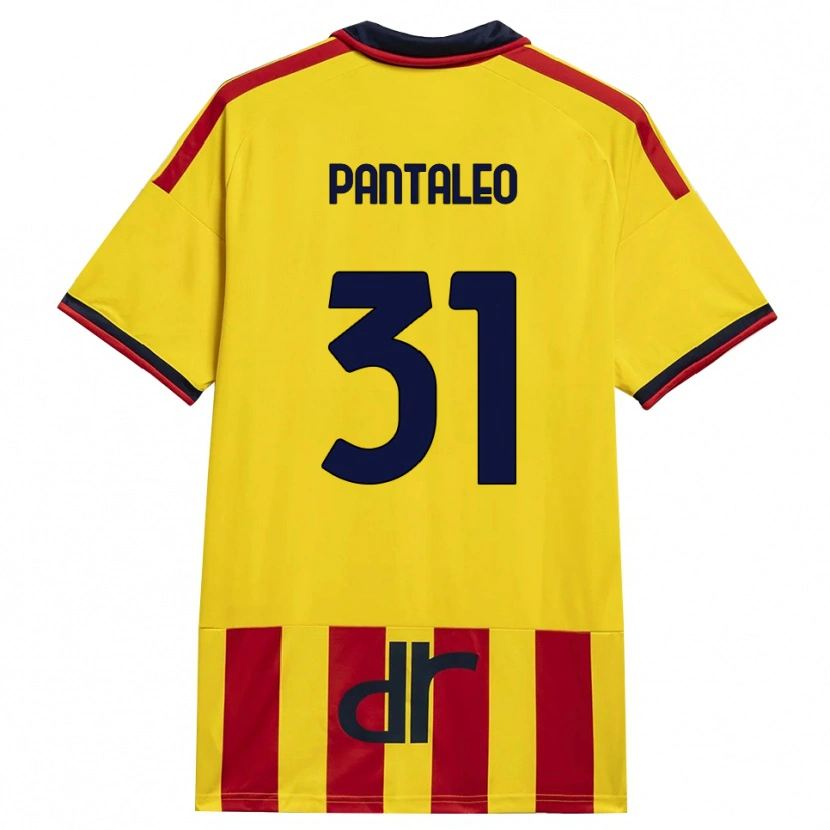 Danxen Barn Dario Pantaleo #31 Gul Röd Hemmatröja Matchtröjor 2026/27 Tröjor T-Tröja
