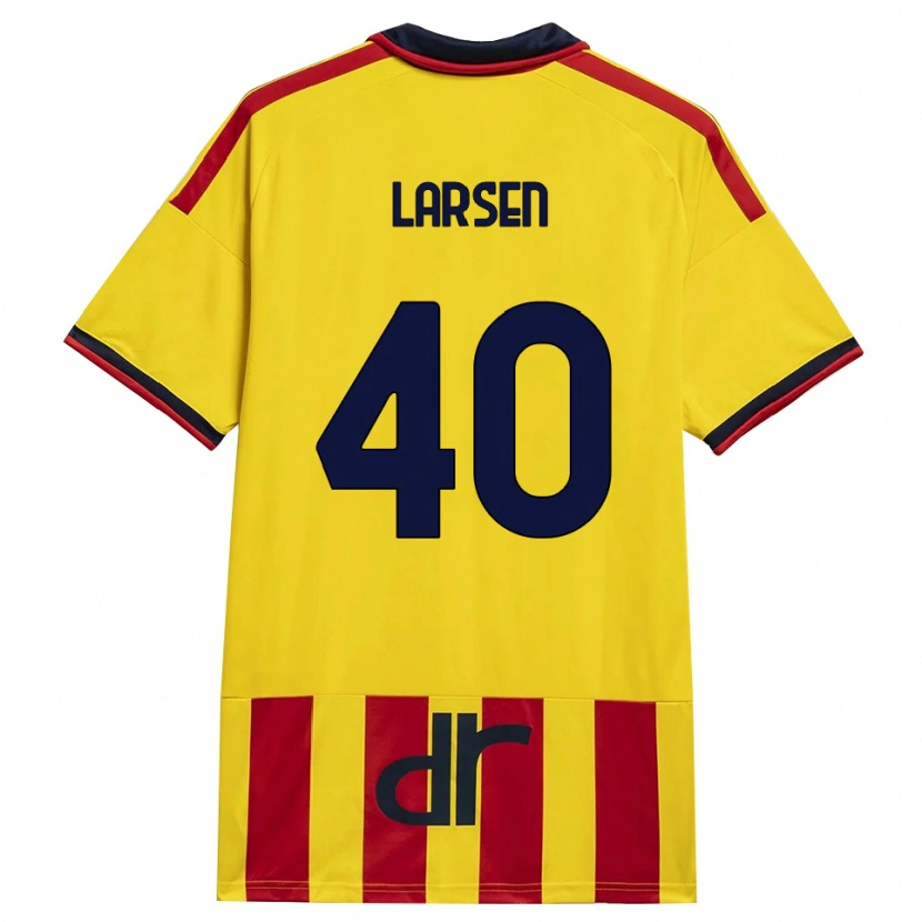 Danxen Barn Emil Larsen #40 Gul Röd Hemmatröja Matchtröjor 2026/27 Tröjor T-Tröja