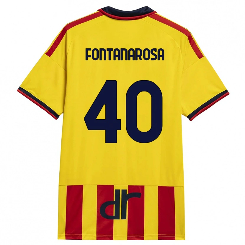 Danxen Barn Andrea Fontanarosa #40 Gul Röd Hemmatröja Matchtröjor 2026/27 Tröjor T-Tröja