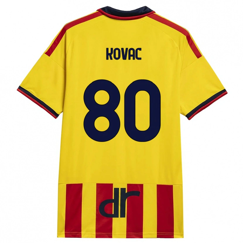 Danxen Barn Niko Kovač #80 Gul Röd Hemmatröja Matchtröjor 2026/27 Tröjor T-Tröja