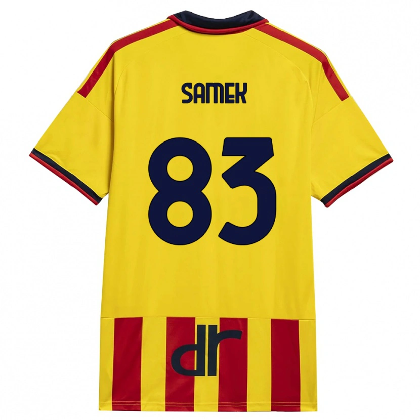 Danxen Barn Daniel Samek #83 Gul Röd Hemmatröja Matchtröjor 2026/27 Tröjor T-Tröja