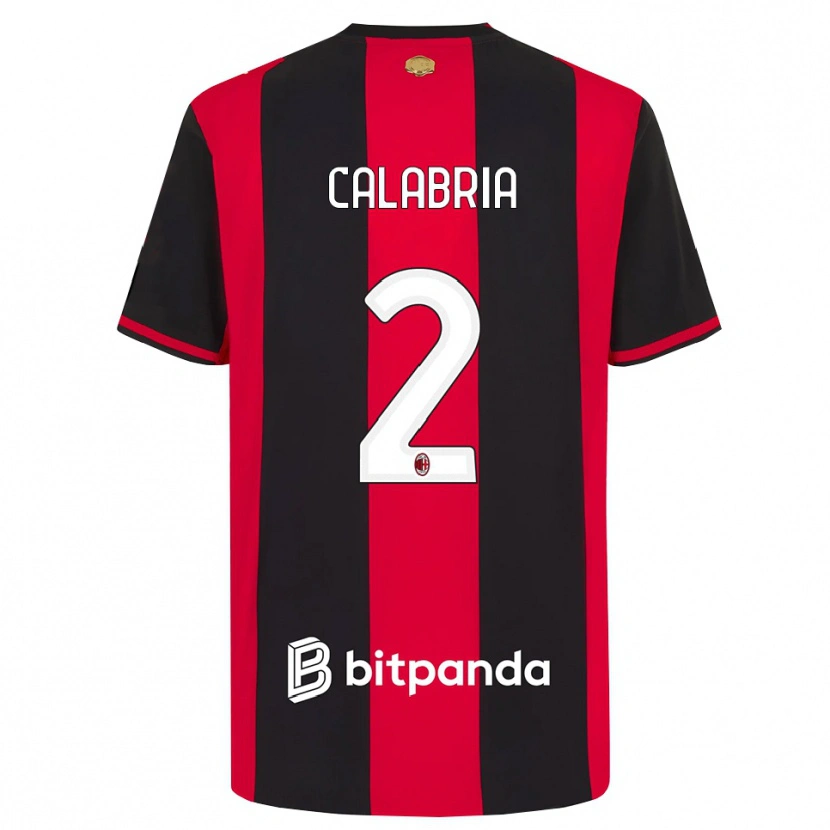 Danxen Barn Davide Calabria #2 Röd Svart Vit Hemmatröja Matchtröjor 2026/27 Tröjor T-Tröja