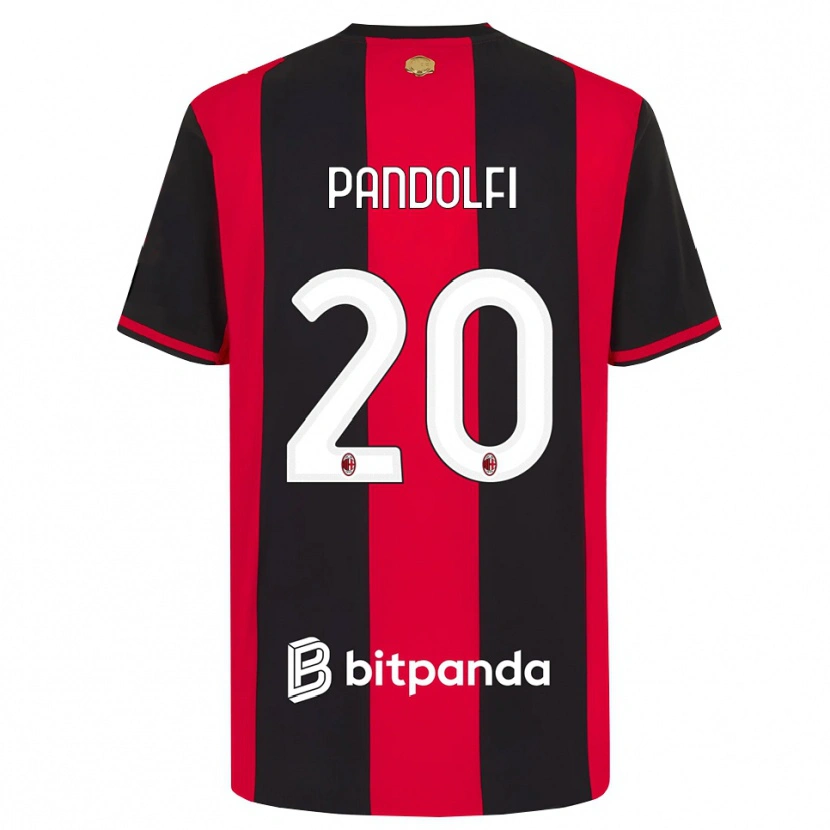 Danxen Barn Fabio Pandolfi #20 Röd Svart Vit Hemmatröja Matchtröjor 2026/27 Tröjor T-Tröja