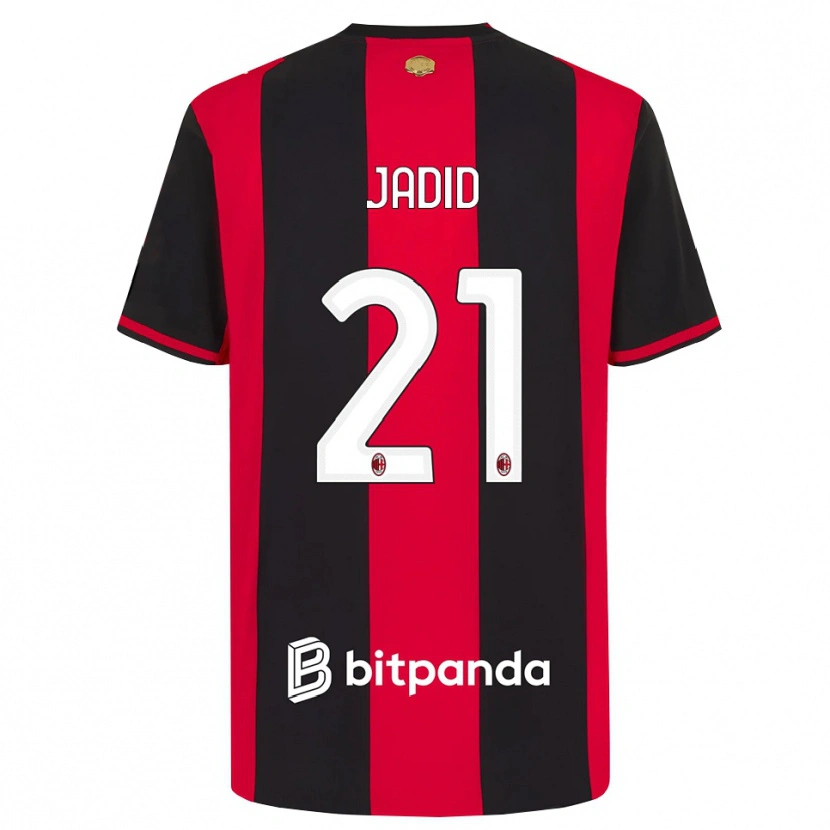 Danxen Barn Akram Jadid #21 Röd Svart Vit Hemmatröja Matchtröjor 2026/27 Tröjor T-Tröja