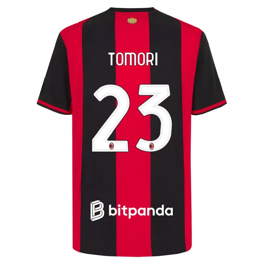 Danxen Barn Fikayo Tomori #23 Röd Svart Vit Hemmatröja Matchtröjor 2026/27 Tröjor T-Tröja
