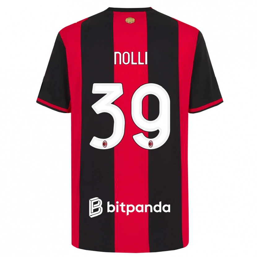 Danxen Barn Luca Nolli #39 Röd Svart Vit Hemmatröja Matchtröjor 2026/27 Tröjor T-Tröja