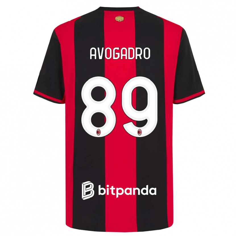 Danxen Barn Pietro Avogadro #89 Röd Svart Vit Hemmatröja Matchtröjor 2026/27 Tröjor T-Tröja