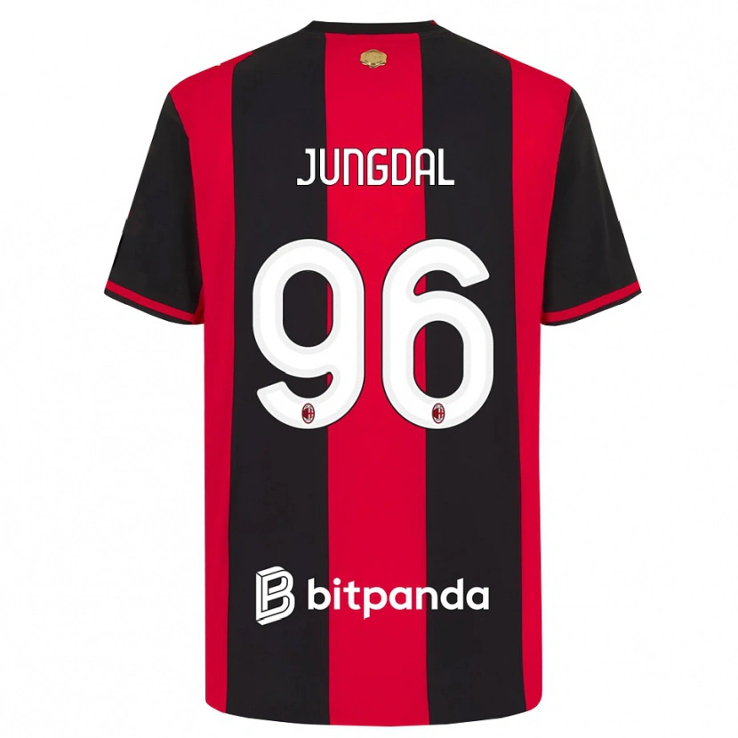 Danxen Barn Andreas Jungdal #96 Röd Svart Vit Hemmatröja Matchtröjor 2026/27 Tröjor T-Tröja
