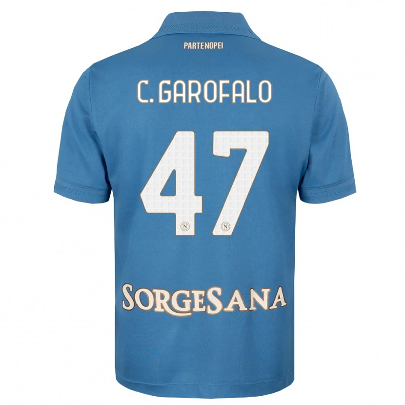 Danxen Barn Christian Garofalo #47 Dimblå Vit Hemmatröja Matchtröjor 2026/27 Tröjor T-Tröja