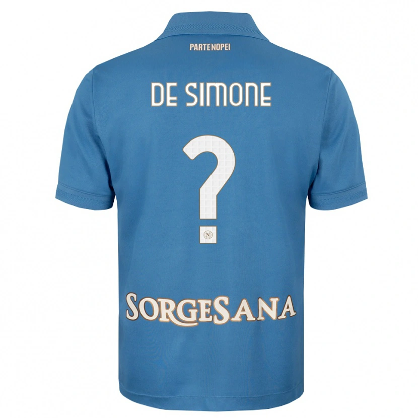 Danxen Barn Paolo De Simone #0 Dimblå Vit Hemmatröja Matchtröjor 2026/27 Tröjor T-Tröja