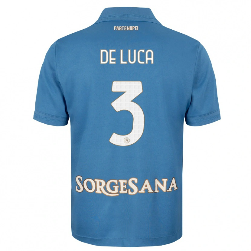 Danxen Barn Alfonso De Luca #3 Dimblå Vit Hemmatröja Matchtröjor 2026/27 Tröjor T-Tröja