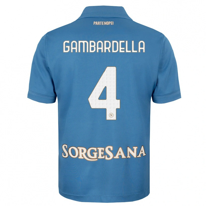 Danxen Barn Vittorio Gambardella #4 Dimblå Vit Hemmatröja Matchtröjor 2026/27 Tröjor T-Tröja