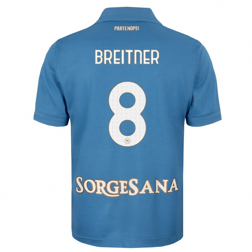 Danxen Barn Stephanie Breitner #8 Dimblå Vit Hemmatröja Matchtröjor 2026/27 Tröjor T-Tröja