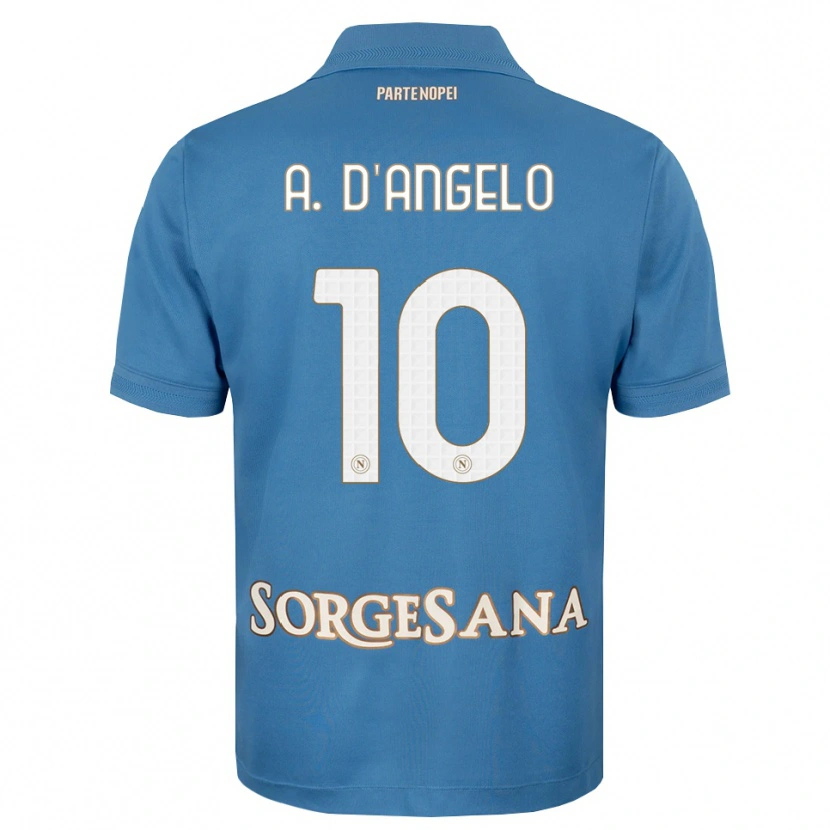 Danxen Barn Adrian D'angelo #10 Dimblå Vit Hemmatröja Matchtröjor 2026/27 Tröjor T-Tröja