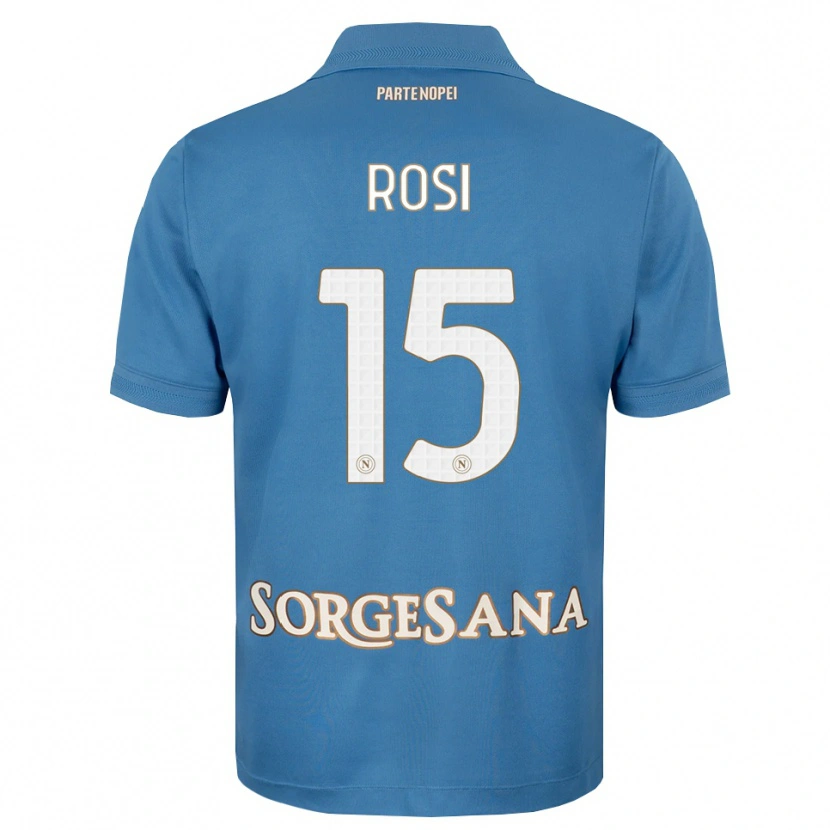 Danxen Barn Pasquale Rosi #15 Dimblå Vit Hemmatröja Matchtröjor 2026/27 Tröjor T-Tröja