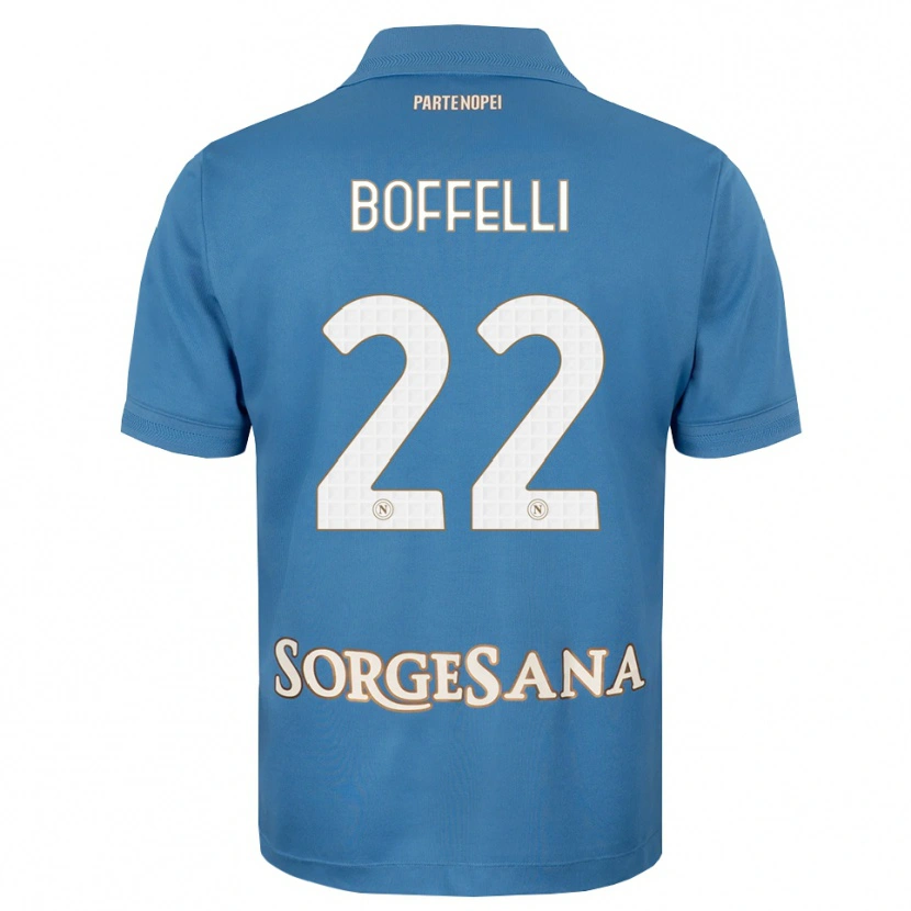 Danxen Barn Valerio Boffelli #22 Dimblå Vit Hemmatröja Matchtröjor 2026/27 Tröjor T-Tröja