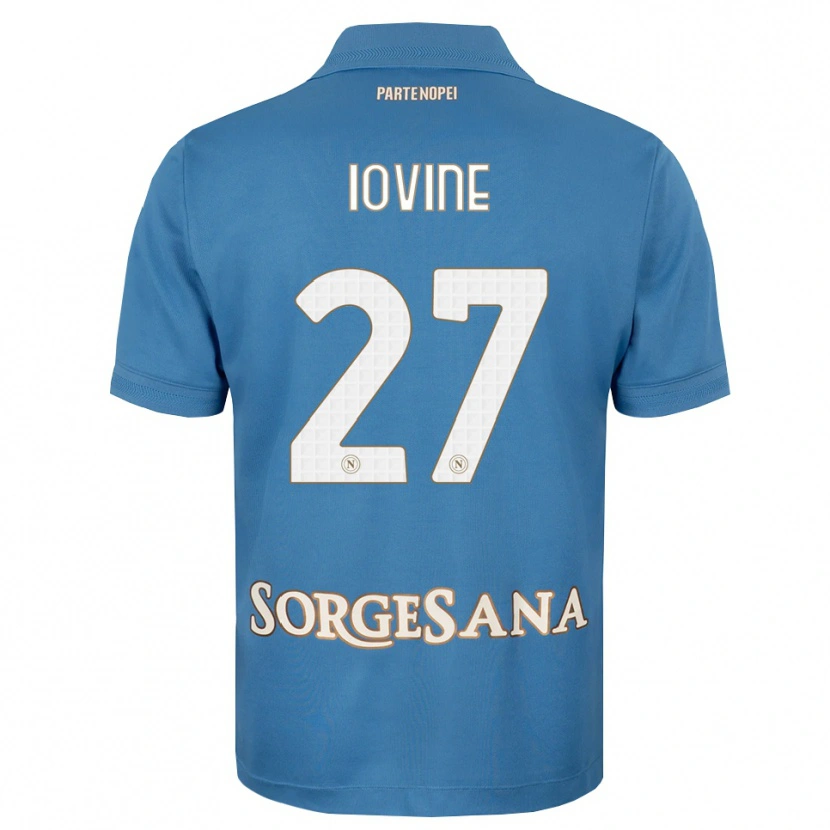 Danxen Barn Andrea Iovine #27 Dimblå Vit Hemmatröja Matchtröjor 2026/27 Tröjor T-Tröja
