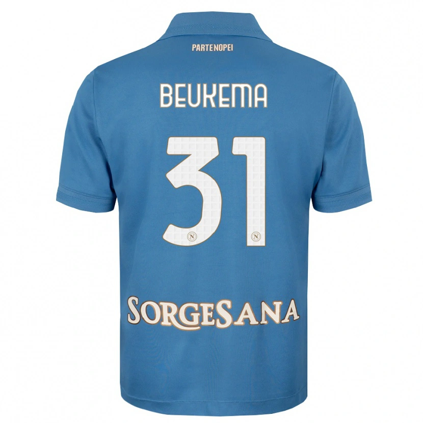 Danxen Barn Sam Beukema #31 Dimblå Vit Hemmatröja Matchtröjor 2026/27 Tröjor T-Tröja