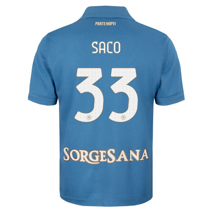 Danxen Barn Coli Saco #33 Dimblå Vit Hemmatröja Matchtröjor 2026/27 Tröjor T-Tröja