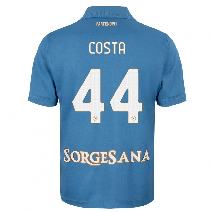 Danxen Barn Filippo Costa #44 Dimblå Vit Hemmatröja Matchtröjor 2026/27 Tröjor T-Tröja