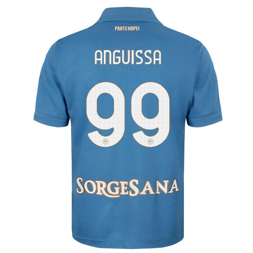 Danxen Barn Frank Anguissa #99 Dimblå Vit Hemmatröja Matchtröjor 2026/27 Tröjor T-Tröja