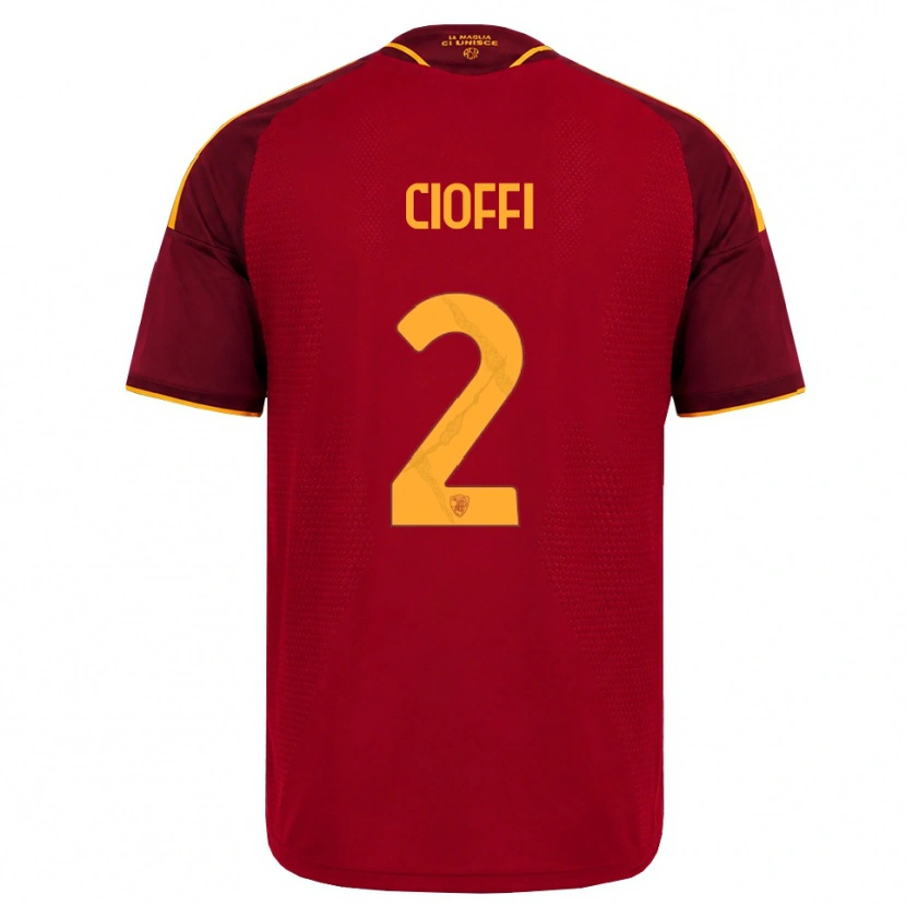Danxen Barn Cristian Cioffi #2 Röd Gyllene Gul Hemmatröja Matchtröjor 2026/27 Tröjor T-Tröja