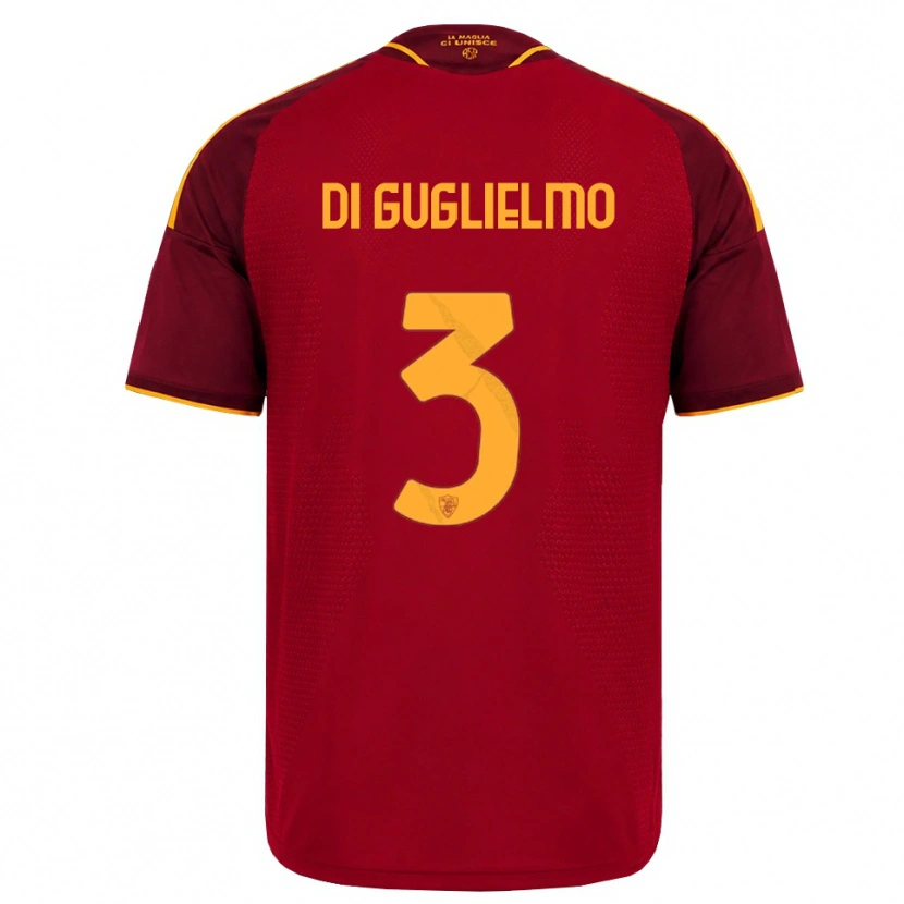 Danxen Barn Lucia Di Guglielmo #3 Röd Gyllene Gul Hemmatröja Matchtröjor 2026/27 Tröjor T-Tröja