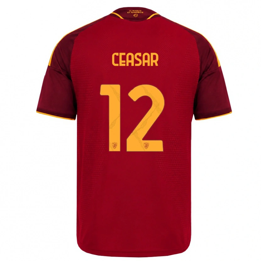 Danxen Barn Camelia Ceasar #12 Röd Gyllene Gul Hemmatröja Matchtröjor 2026/27 Tröjor T-Tröja