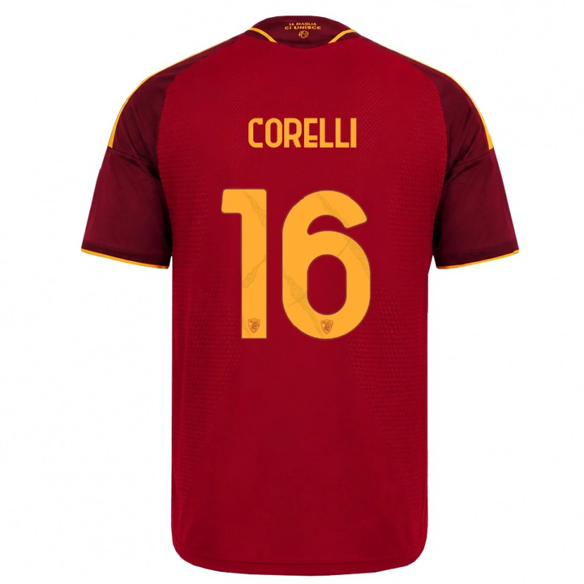 Danxen Barn Alice Corelli #16 Röd Gyllene Gul Hemmatröja Matchtröjor 2026/27 Tröjor T-Tröja